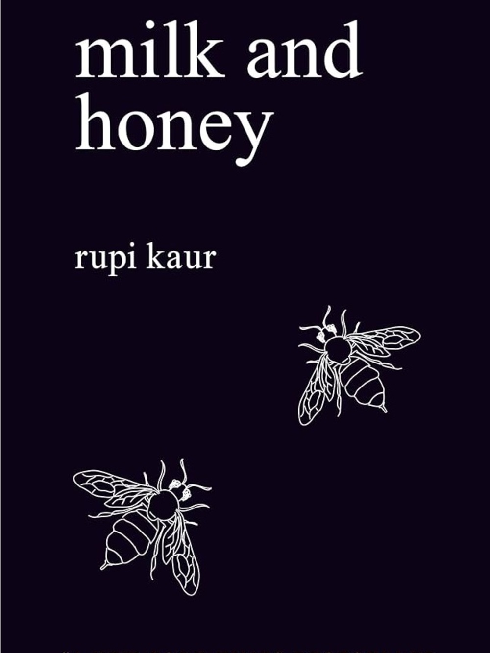 milk and honey by rupi kaur - Black & White Cover book